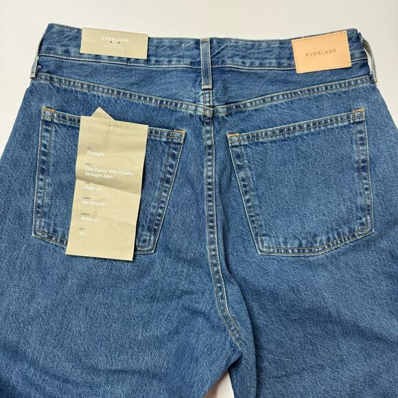 EVERLANE The Curvy 90s Cheeky Jean Medium Blue Size 32 NWT - Picture 5 of 7